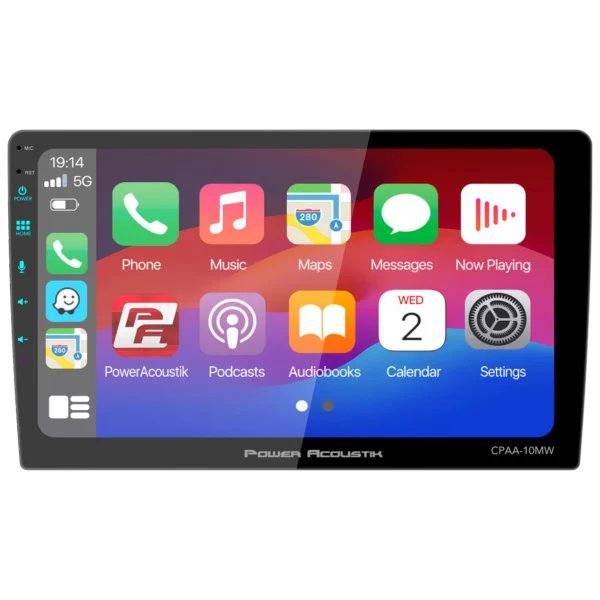 Power Acoustik CPAA-10MW 10.6" LCD Shallow-Mount Car Stereo Head Unit, Bluetooth Wireless CarPlay® & Android Auto®