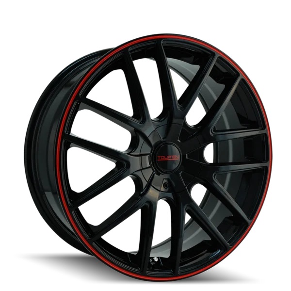 Touren Tr60-3260 17X7.5 5X100/5X114.3 42Et 72.62Cb Black/Red Ring